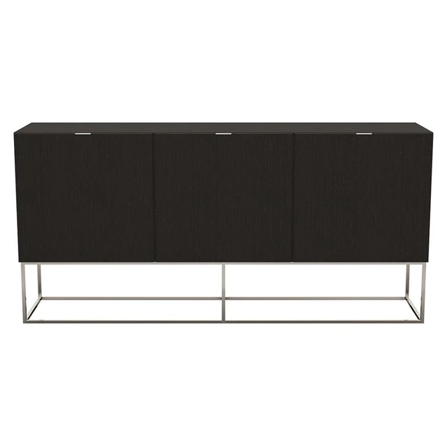 Casabianca Modern Vizzione Engineered Wood Buffet-Server in Dark Gray Oak