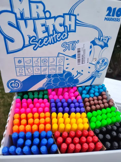 Mr. Sketch Scented Markers, Chisel Tip, Assorted Colors, 12 Pack