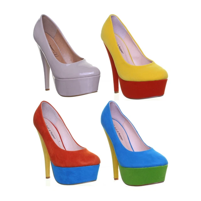 Scarpe Da Festa Donna Plateau Scarpe Donna Tacchi Alti A Stiletto Con Plateau - Punta A Punta, Glitter, Molti Colori Scarpe Plateau Tacco Alto - Foto 4