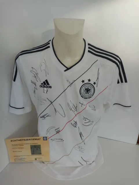 Maglia Germania Em 2012 Teamsigniert COA Autografo Calcio DFB adidas Nuovo M