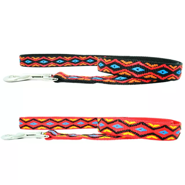 Hundeleine im Indianer Look Hunde Nylon Leine Führleine Nylonleine Standardleine