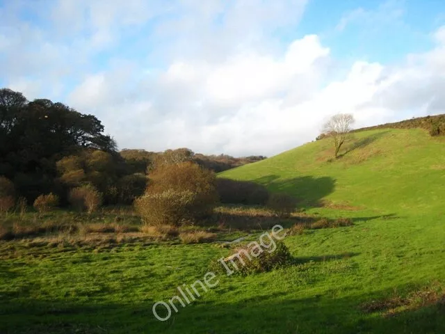 Photo 6x4 Looking up the valley from Porth Sawsen Mawnan The path from th c2009