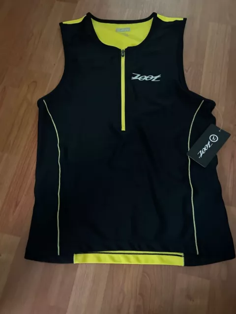 Zoot Mens Performance Tri Tank XLarge Black/Pure Yellow