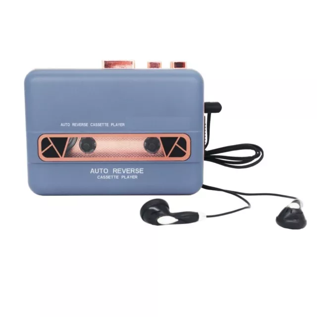 Class Portable Walkman Cassette Player With Headphones - Blue/Gold C12