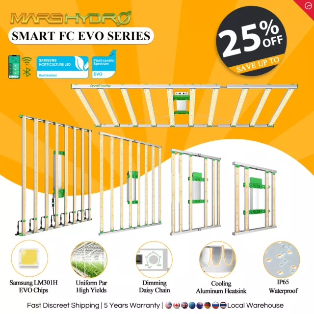 Mars Hydro Smart FC EVO 1000W 8000 6500 4800 3000 Led Grow Light Samsung301H EVO