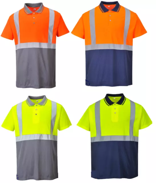 Portwest S479 Dos Tonos Alta Visibilidad Polo Ropa de Trabajo - Varios Colores