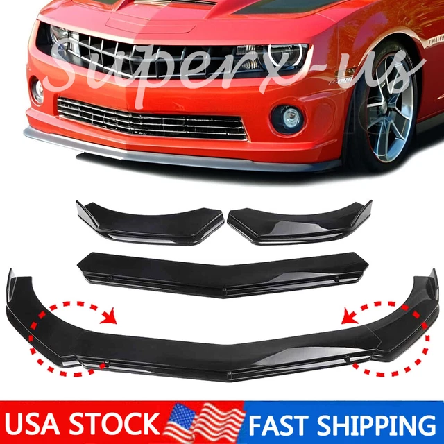 For Chevrolet Camaro SS Front Bumper Lip Spoiler Splitter Body Glossy Black