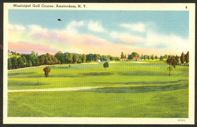 Municipal Golf Course Amsterdam NY postcard 1930s