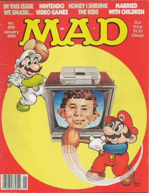 Mad Magazine No 292 Super Mario Brothers Nintendo Cover January 1990