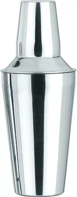 Stainless Steel 3 Pc Manhattan Style Cocktail Shaker Built in Strainer 3 Sizes