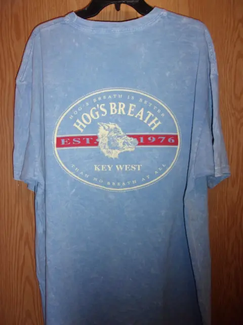 KEY WEST HOG'S BREATH blue XL t shirt