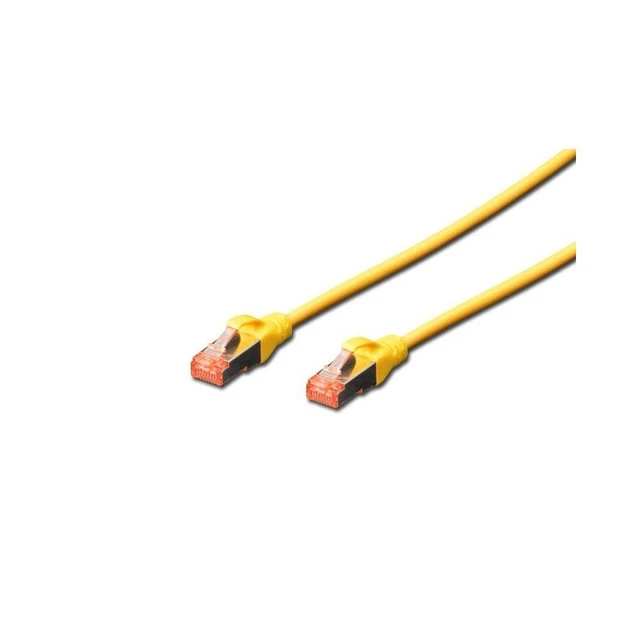 10x Patchkabel DIGITUS RJ45 S/FTP Cat6 0.25m gelb Hebelschutz