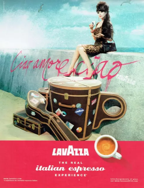 publicité Advertising  1022  2010  café Lavazza Italian espresso Ciao amore ciao