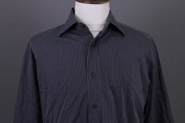 Balenciaga Pure Cotton Blue Striped Long Sleeve Button Down Shirt Size 43 / 17 2