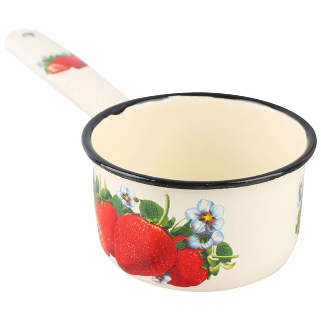 Esmalte Bota de agua Mini Calentador de mantequilla Sopa Mini Olla de cocina Calefacción Bebé