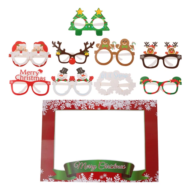10 un. Anteojos de Navidad para cabina de fotos gafas divertidas de Navidad