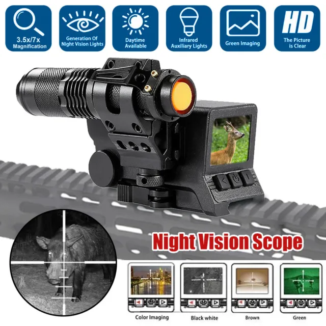 Rechargeable Muti-function MS32 HD Tactical Night Vision Scope 5Colors Dot Sight