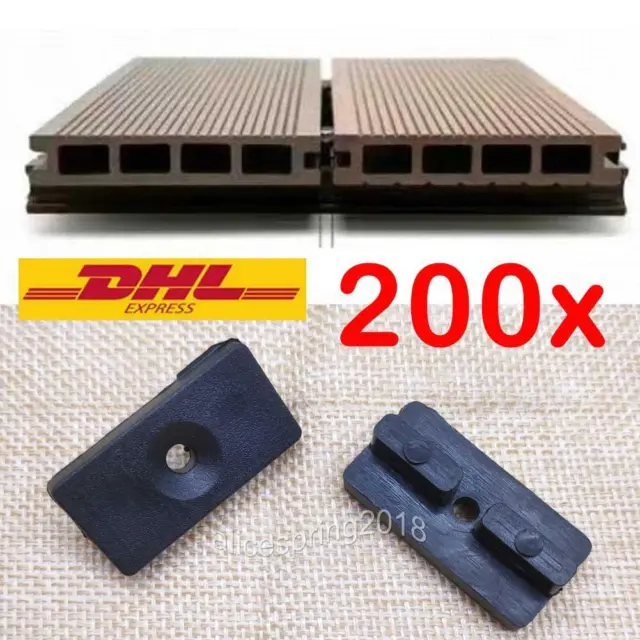 100-2000STK.WPC CLIPS BEFESTIGUNG Klammern7,5mm Montageclip + 20