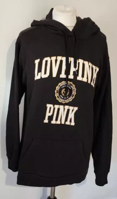 PINK Victorias Secret Damenpullover Hoodie schwarz XS L/S Baumwollmischung