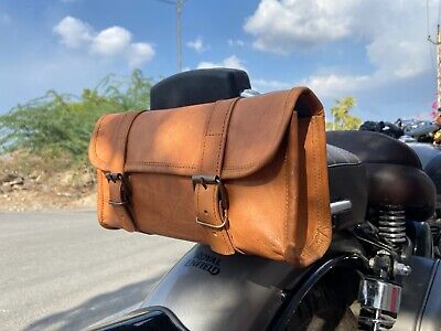 Motorrad exklusive Original dunkelbraunes Leder Werkzeugtasche/Tasche 