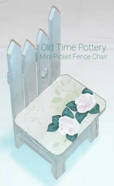 Small Picket Fence Chair Doll Chair Plant Holder Kids Room Arts-n-Crafts