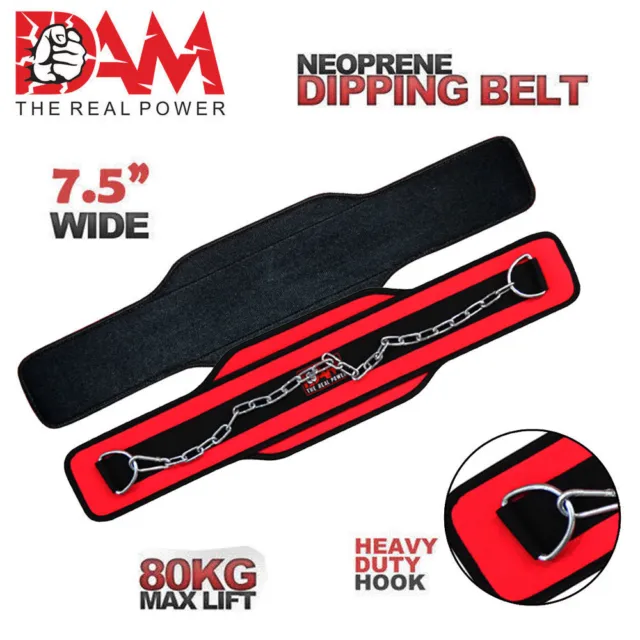 Gym Back Pull Up Chin Dipping Dip Body Building Workout Weight Lifting Belt