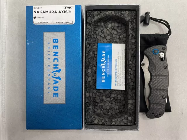 RARE Benchmade Nakamura 484-1 Carbon fiber s90v Discontinued NEW