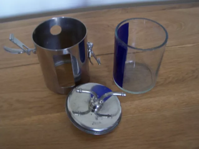Alte Labor Destille D.R.G.M. Plänker Kassel 300 ml Edelstahl K P S