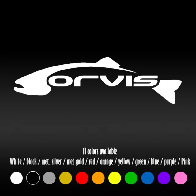 7 ORVIS FLY Fishing Rod Car Laptop Window Bumper Diecut Vinyl