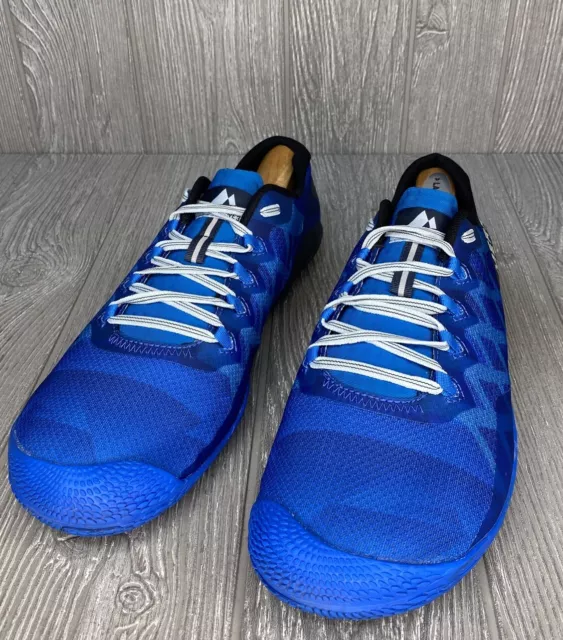 MERRELL MEN’S VAPOR Glove 3 Vibram Blue Barefoot Shoes Sneakers Running ...