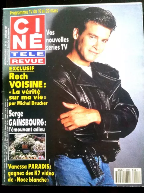 Ciné Télé Revue 14/03/1991; Roch Voisine/ Vanessa Paradis/ S. Gainsbourg