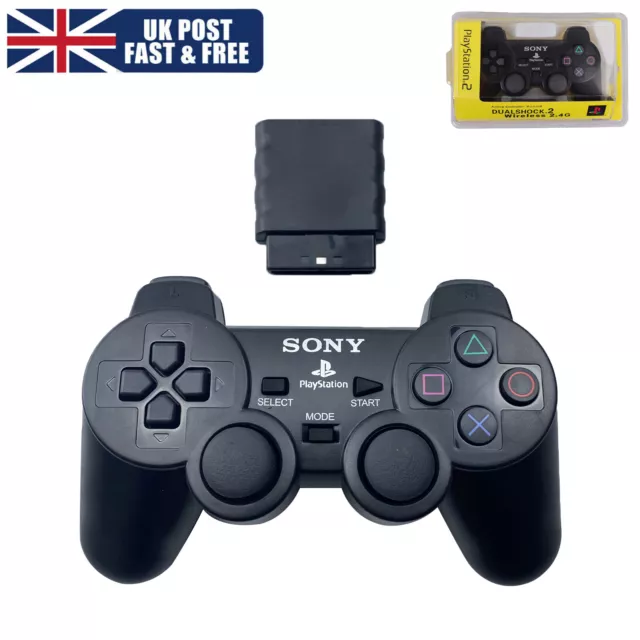 PS2-Wireless / Wired Controller for Sony Playstation 2 PS2-Black