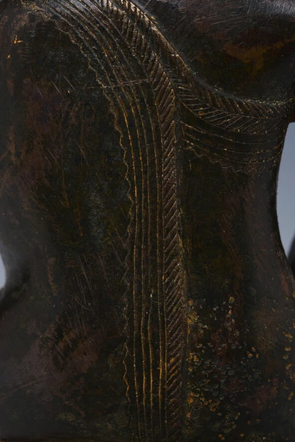 17th Century, Shan, Antique Burmese Bronze Seated Buddha 9