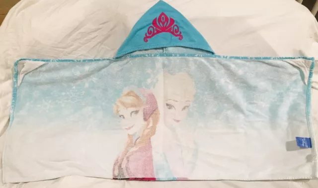 Couverture serviette de plage à capuche Disney Frozen Anna & Elsa fille taille unique 3