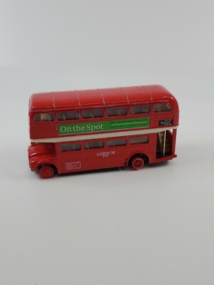 D.A.Y. Republic Official TFL Licensed New Red London Double Decker Bus 1:36 Scale Metal Die Cast Pull Back and Go Action Toy Model (New London Bus
