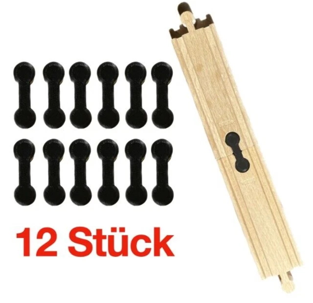10 Stück Holzschienen Adapter - Universal Verbinder Für Spielzeugeisenbahnen