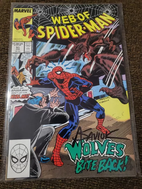 Web Of Spider-Man #51  Signed By Alex Saviuk No Coa