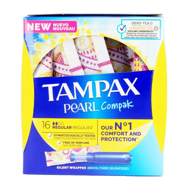 Tampones Regulares PEARL Tampax [16 uds] [16 uds] [18 uds]