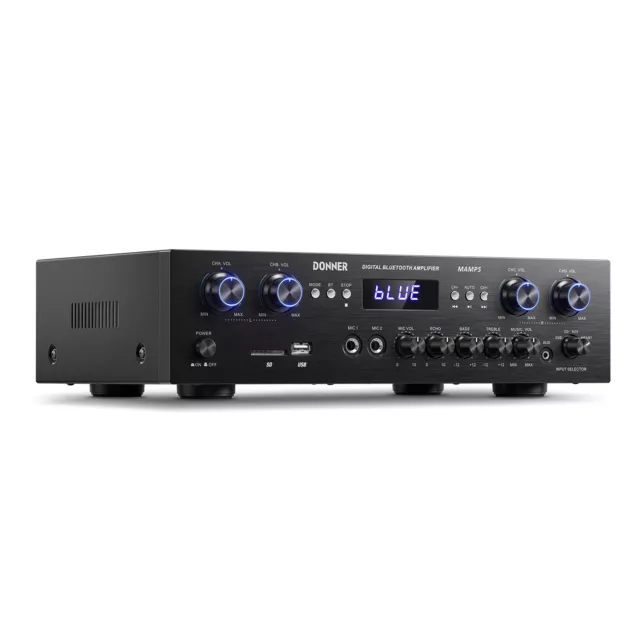 Donner MAMP5 Bluetooth 4 Channel 600W Audio Power Amplifier Receiver | Refurb