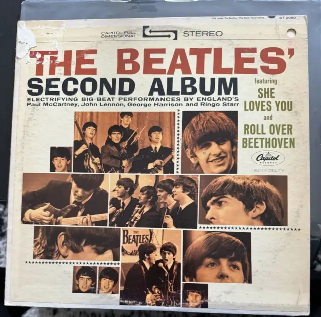 The Beatles- Second Album ST 2080 1st US Stereo Press(Scranton) Read Desc VG+/VG