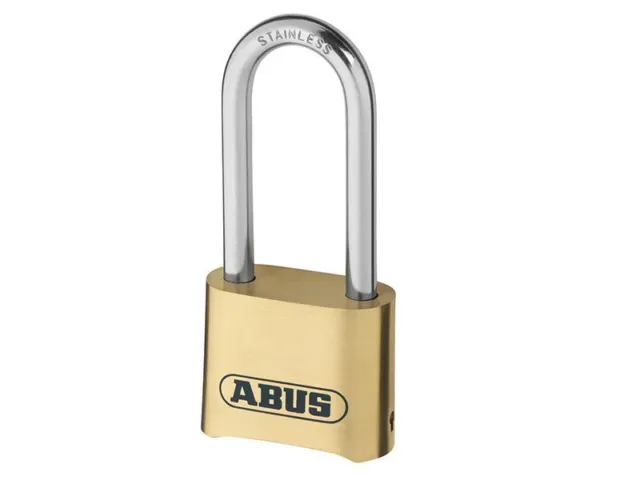 ABUS - 180IB/50HB63 50mm Combination Padlock Brass Long Shackle Carded