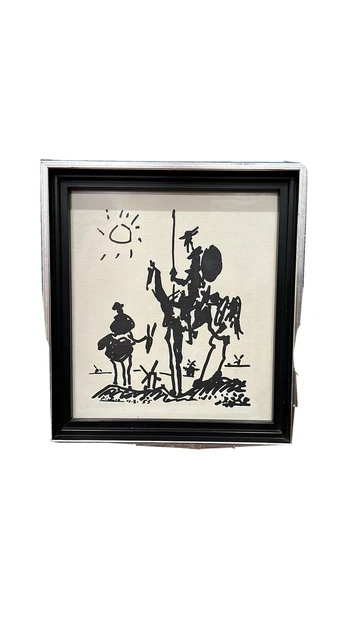 Vintage Pablo Picasso Don Quixote Framed Print Art Vintage Pablo Picasso Don Quixote Framed Print Art