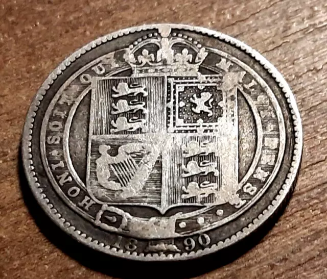 Victoria Solid Silver Shilling 1890