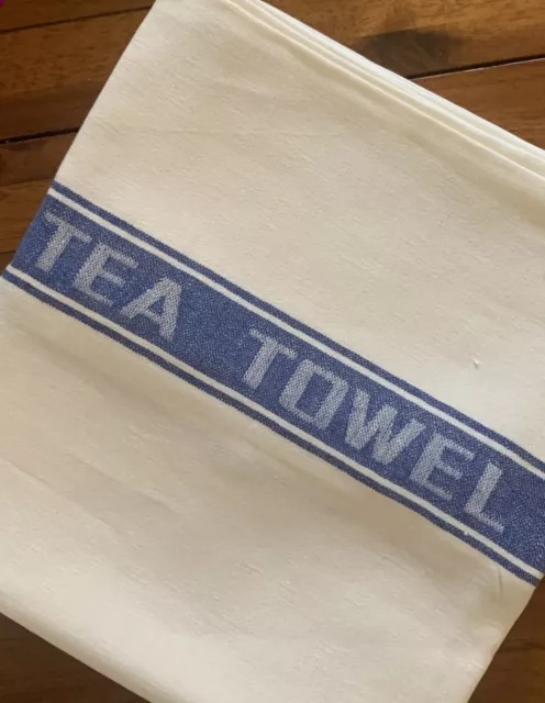 Thomas Ferguson Pure Fine Woven Irish Linen Tea Towel - Blue  Stripe, Ireland