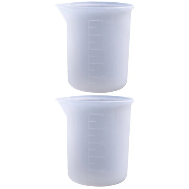 Set 2 Ausgießbecher Silikon Kristall-Epoxy-Messbecher Schimmel