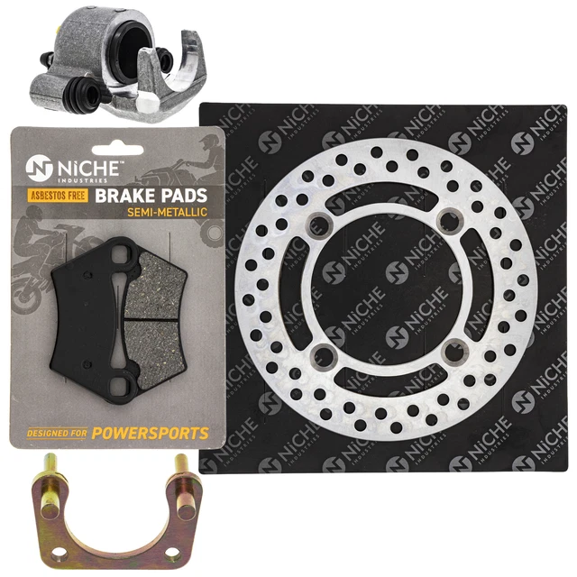 NICHE Rear Right Brake Rotor Caliper Pad Set for Polaris RZR XP 900 5254999