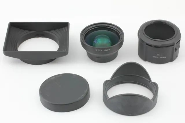 [MINT w/ Hood] Ricoh GW-1 Wide Conversion Lens GH-1 For GR Digital I & II Japan