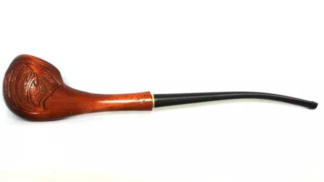 RIO - CHURCHWARDEN Long Steam Hand Carved Wooden Smoking Pipe direct smoking