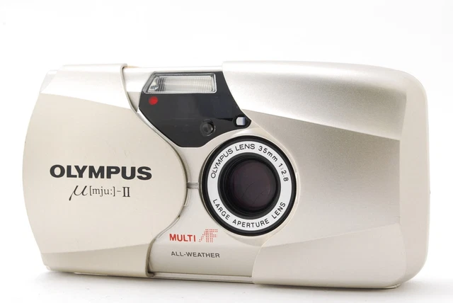 Read [MINT-] Olympus μ mju ii Silver Point & Shoot 35mm f2.8 Film Camera JAPAN