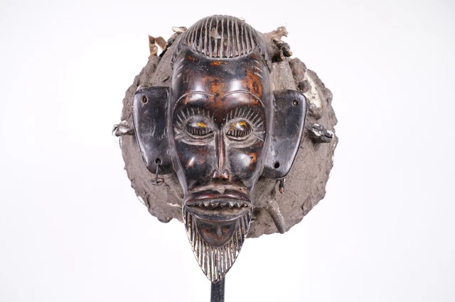 Incredible Decorated Chokwe Mask 15.25" - DR Congo - African Art